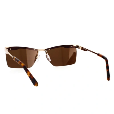 Shop Off-white Sunglasses In Gold