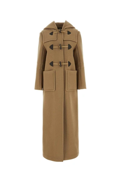 Shop Prada Coats In Camel