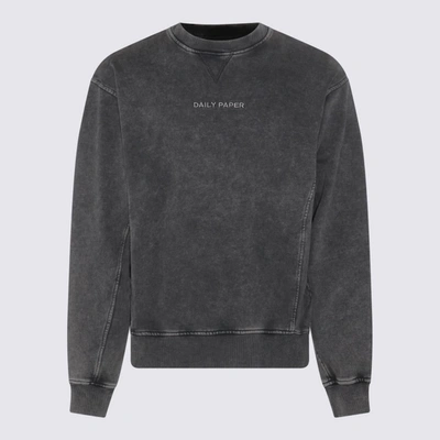 Shop Daily Paper Grey Cotton Sweatshirt In Grey Flannel