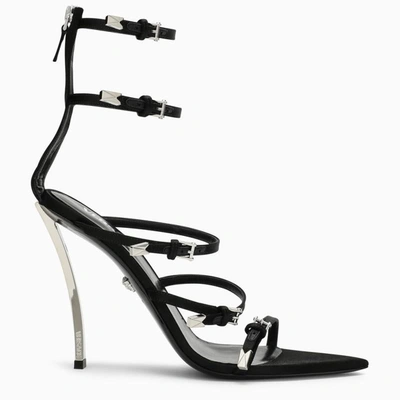 Shop Versace Pin-point High Sandal In Black