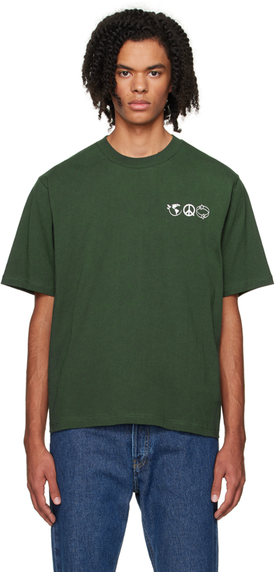 Shop Museum Of Peace And Quiet Green Slow Living T-shirt In Forest