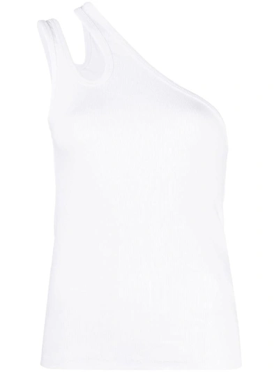 Shop Remain Birger Christensen Remain Jersey One-shoulder Top In White