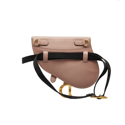 Shop Dior Saddle Pink Leather Clutch Bag ()