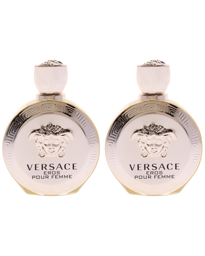 Shop Versace Women's 3.4oz Eros Pour Femme Edp Pack Of 2