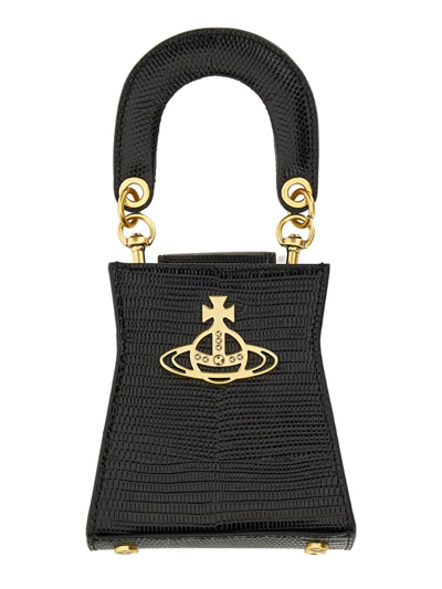 Shop Vivienne Westwood Kelly Orb Plaque Small Handbag In Black