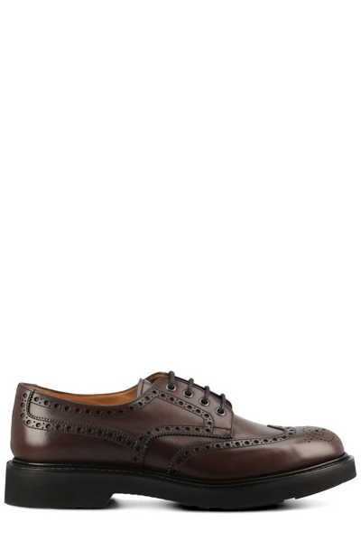 Shop Church's Round Toe Lace In Brown