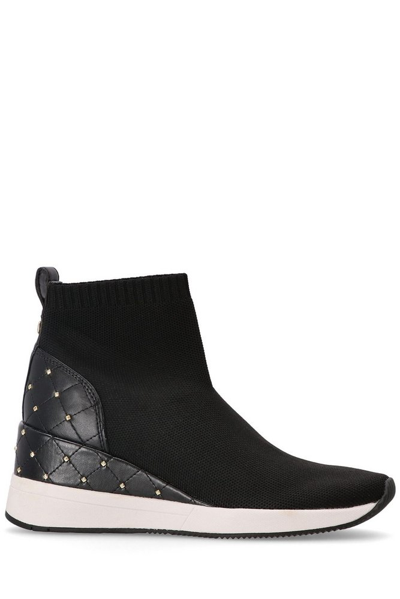 Shop Michael Michael Kors Skyler Sock Sneakers In Black