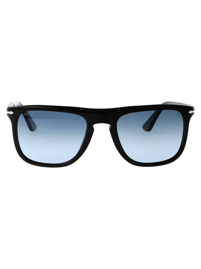 Shop Persol Pilot Frame Sunglasses In Black