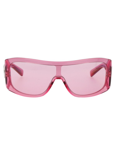 Shop Dolce & Gabbana Eyewear Shield Frame Sunglasses In Pink