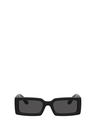 Shop Dolce & Gabbana Eyewear Rectangular Frame Sunglasses In Black