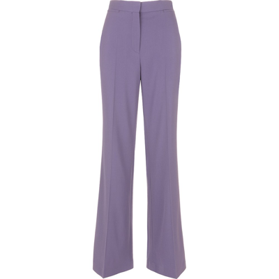 Shop Stella Mccartney High Waist Flared Trousers In Purple