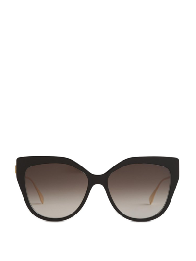 Shop Fendi Eyewear Butterfly Frame Sunglasses In Black