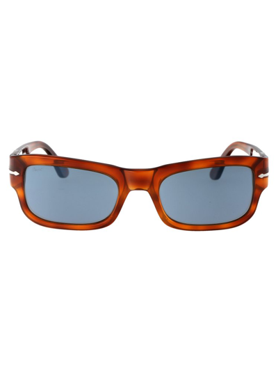 Shop Persol Pillow Frame Sunglasses In Brown