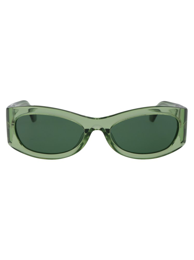 Shop Ambush Bernie Oval Frame Sunglasses In Green