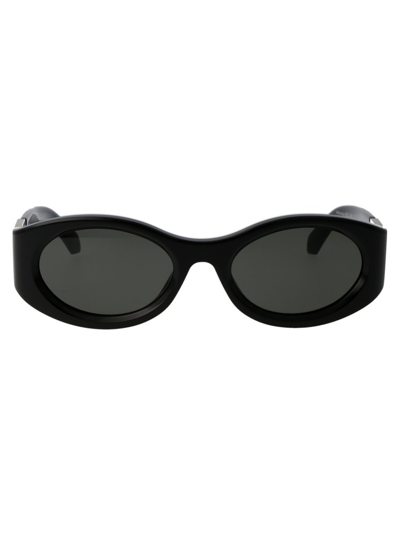 Shop Ambush Oval Frame Sunglasses In Black