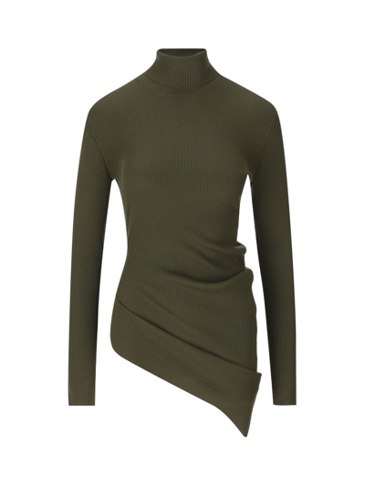 Shop Loro Piana Diavolezza Turtleneck Knitted Jumper In Green