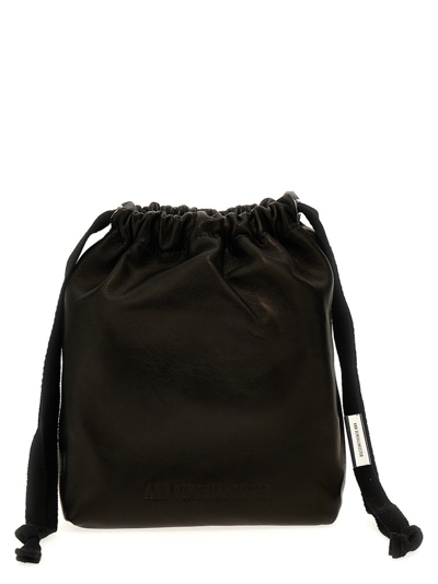 Shop Ann Demeulemeester Salma Drawstring Clutch Bag In Black