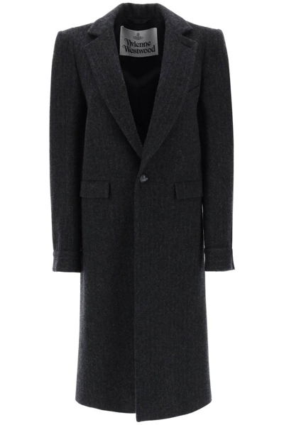 Shop Vivienne Westwood Alien Teddy Coat In Black