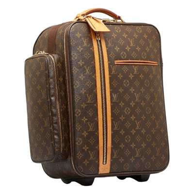 Pre-owned Louis Vuitton Bosphore Brown Canvas Briefcase Bag ()