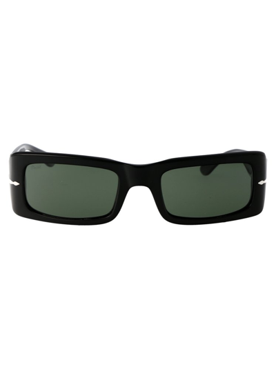 Shop Persol Francis Rectangle Frame Sunglasses In Black
