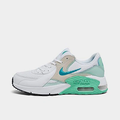 Shop Nike Women's Air Max Excee Casual Shoes In White/teal Nebula/jade Ice/black