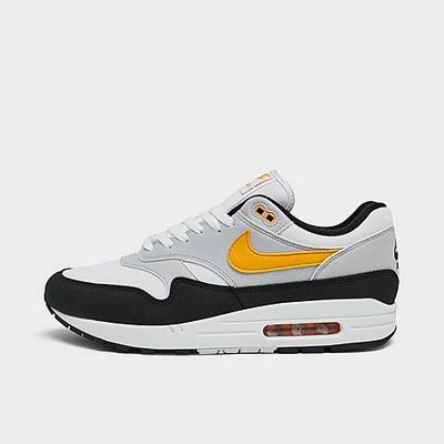 Shop Nike Men's Air Max 1 Casual Shoes In White/university Gold/black
