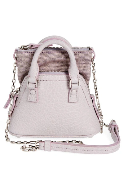 Shop Maison Margiela 5ac Classique Baby Leather Shoulder Bag In Wisteria