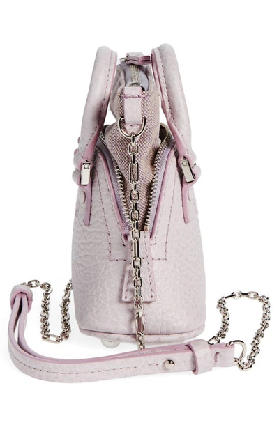 Shop Maison Margiela 5ac Classique Baby Leather Shoulder Bag In Wisteria