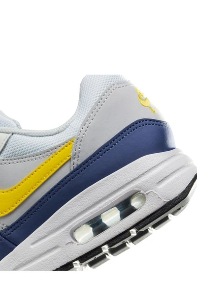 Shop Nike Kids' Air Max 1 Sneaker In White/ Tour Yellow/ Blue