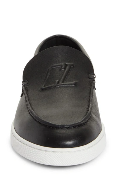 Shop Christian Louboutin Varsiboat Slip-on Sneaker In Bk01 Black