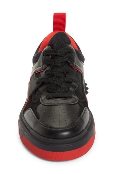 Shop Christian Louboutin Astroloubi Spike Sneaker In H358 Black/ Loubi