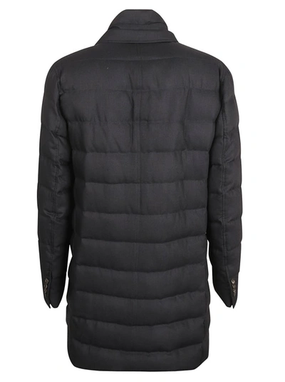 Shop Herno Concealed-zip Padded Coat In Black