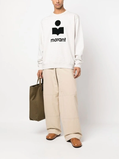 Shop Isabel Marant Logo Patch Sweatshirt In Neutrals