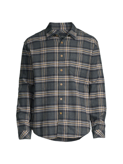Shop Rails Men's Forrest Charcoal Foundation Melange Long-sleeve Shirt