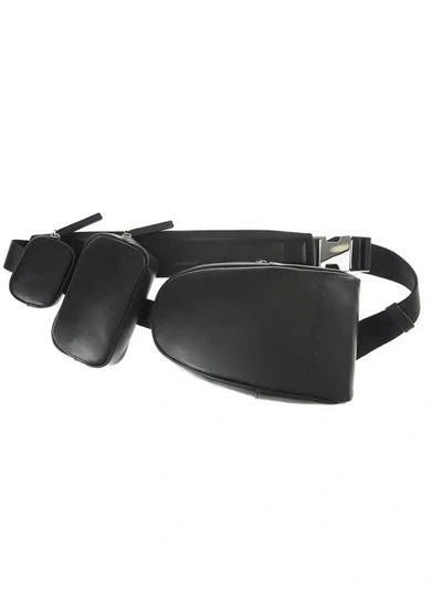 Shop Emporio Armani Black Belt Bag