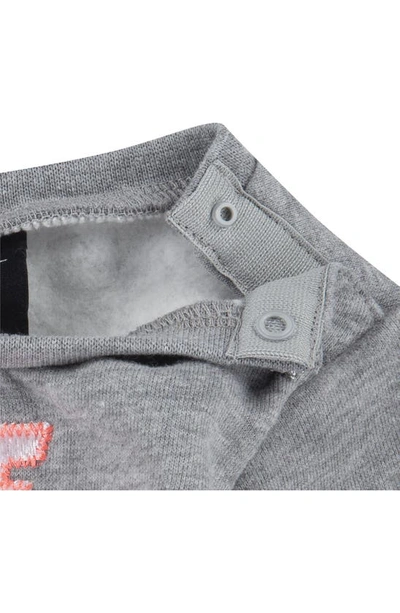 Shop Nike Logo Tunic & Velvet Leggings Set In Grey Multi