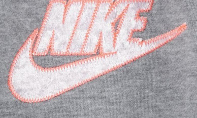 Shop Nike Logo Tunic & Velvet Leggings Set In Grey Multi