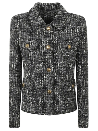 Shop Tagliatore India Tweed Jacket In Black