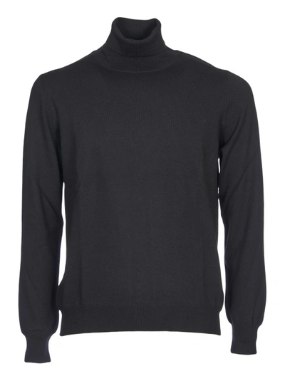 Shop Tagliatore Black Wool Sweater