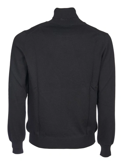 Shop Tagliatore Black Wool Sweater