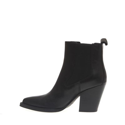 Shop Ash 70mm Heel Camperos Black Leather Boots