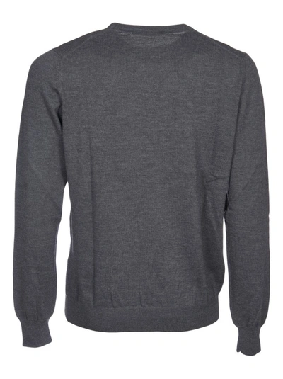 Shop Tagliatore Round Neck Grey Sweater