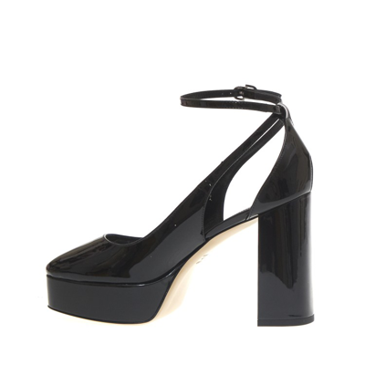 Shop Ninalilou Pump Plateau In Black Patent Leather