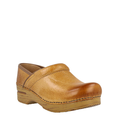 Shop Dansko Beige Classic Leather Clog In Brown