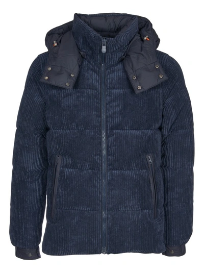 Shop Save The Duck Blue Corduroy Albus Jacket