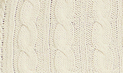 City Chic Avah Cable Stitch Turtleneck Sweater In Creme