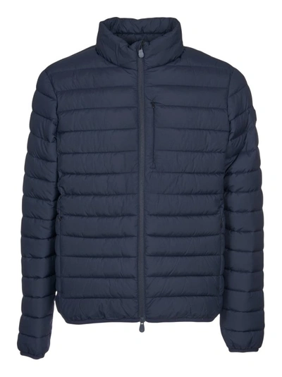 Shop Save The Duck Quilted Blue Mito Jacket