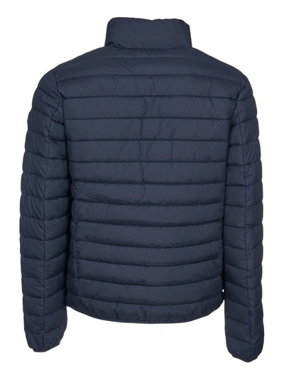 Shop Save The Duck Quilted Blue Mito Jacket
