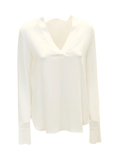 Shop Antonelli White Silk Aversa T-shirts