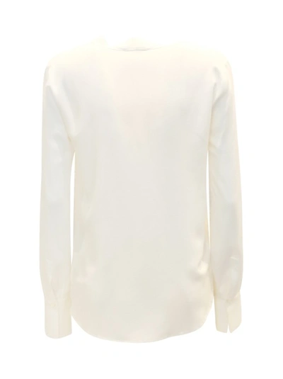 Shop Antonelli White Silk Aversa T-shirts